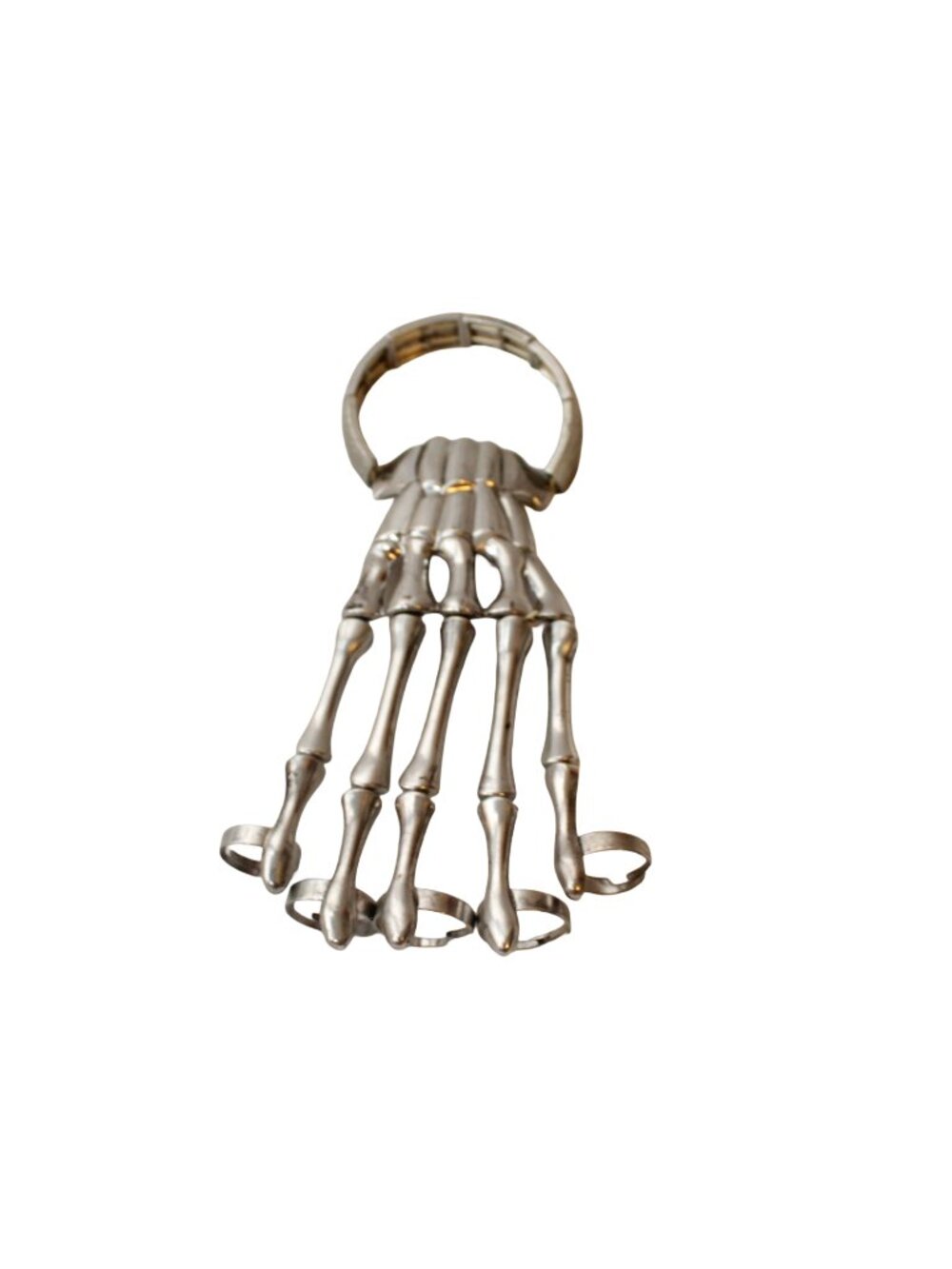 Gothic Skeleton Hand Finger Ring Bracelet OSFM
